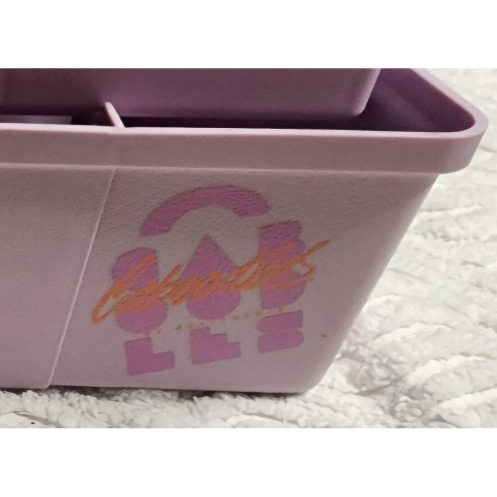 RareNIB Vintage 80s CABOODLES MakeUpCosmeticStorage PURPLE w/Tray &Orig BOX Vhtf